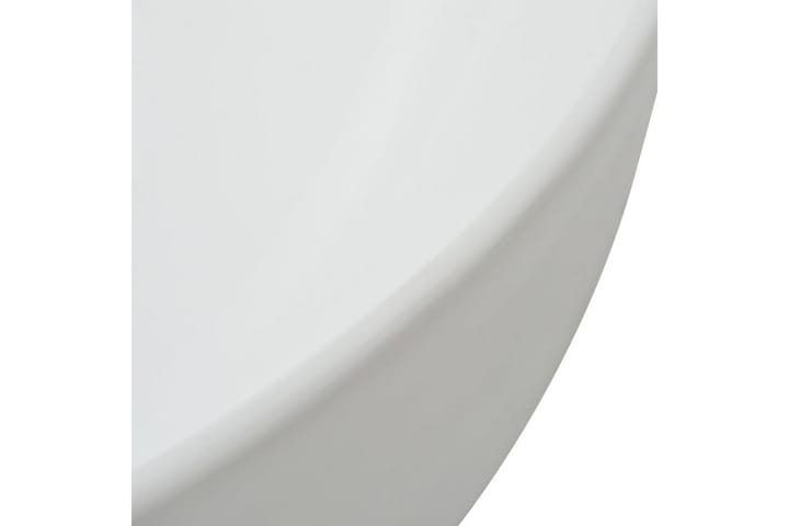 Pyöreä keraaminen pesuallas 41,5x13,5 cm Valkoinen - Valkoinen - Pesuallas