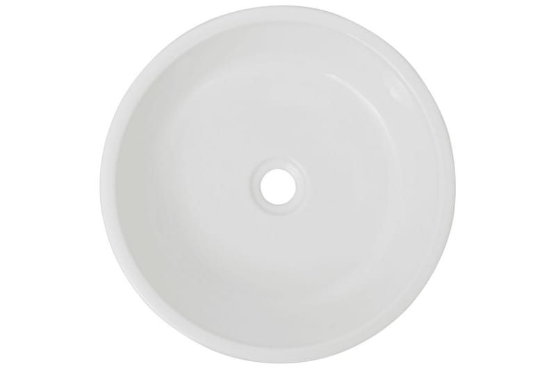 Pyöreä keraaminen pesuallas 42x12 cm Valkoinen - Valkoinen - Talo & remontointi - Keittiö & kylpyhuone - Kylpyhuone - Pesualtaat - Pesuallas