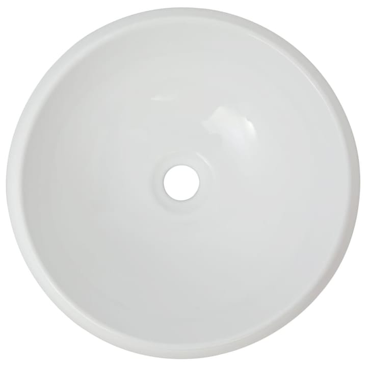 Pyöreä keraaminen pesuallas Valkoinen 40x15 cm - Valkoinen - Pesuallas