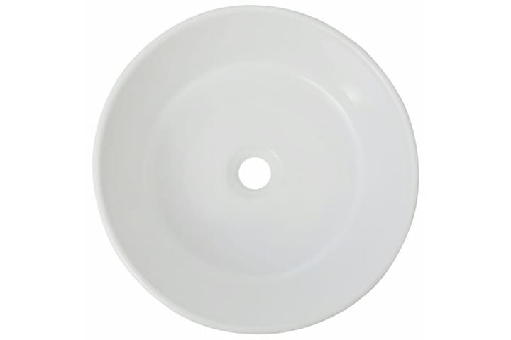 Pyöreä Pesuallas keraaminen Valkoinen 40x15 cm - Valkoinen - Pesuallas