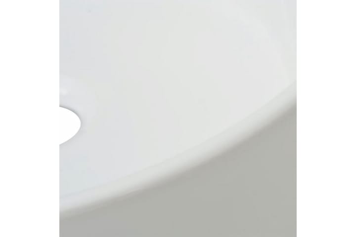 Pyöreä Pesuallas keraaminen Valkoinen 40x15 cm - Valkoinen - Pesuallas