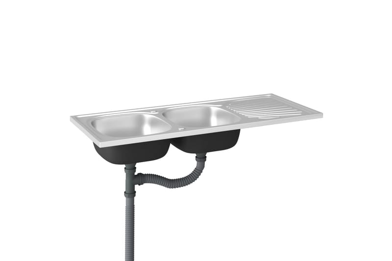 Tiskiallas tupla-altailla 1200x500x155 mm ruostum. teräs - Talo & remontointi - Keittiö & kylpyhuone - Kylpyhuone - Pesualtaat - Pesuallas