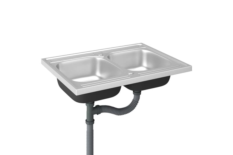 Tiskiallas tupla-altailla 800x600x155 mm ruostum. teräs - Talo & remontointi - Keittiö & kylpyhuone - Kylpyhuone - Pesualtaat - Pesuallas