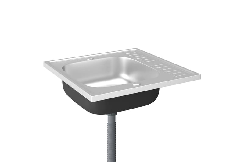 Tiskiallas viemärisarjalla 600x600x155 mm ruostum. teräs - Talo & remontointi - Keittiö & kylpyhuone - Kylpyhuone - Pesualtaat - Pesuallas