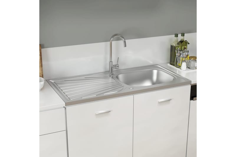 Tiskiallas viemärisarjalla hopea 1000x500x155 mm - Talo & remontointi - Keittiö & kylpyhuone - Kylpyhuone - Pesualtaat - Pesuallas