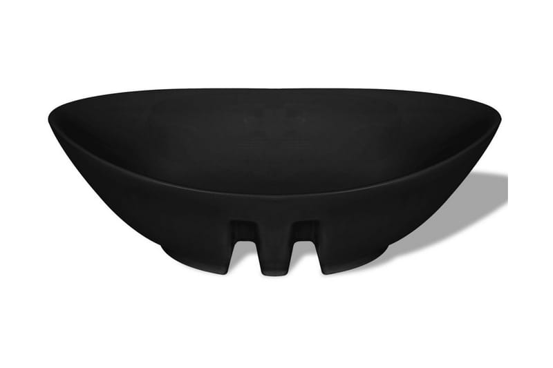 Ylellinen Keraaminen Ovaali Pesuallas 59 x 38,5 cm - Musta - Talo & remontointi - Keittiö & kylpyhuone - Kylpyhuone - Pesualtaat - Pesuallas