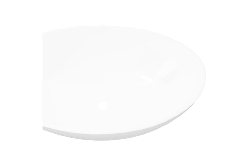 Ylellinen keraaminen pesuallas soikea 40x33 cm Valkoinen - Valkoinen - Talo & remontointi - Keittiö & kylpyhuone - Kylpyhuone - Pesualtaat - Pesuallas