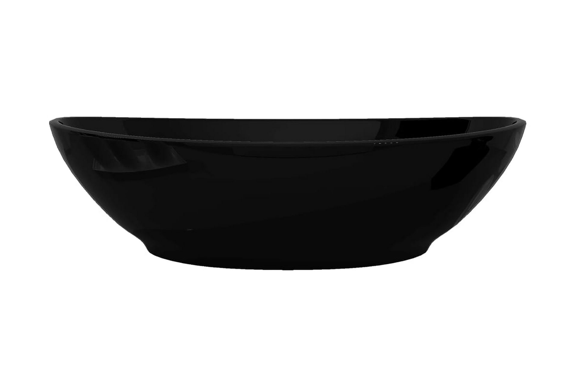 Ylellinen Keraaminen Pesuallas Soikea Lavuaari Musta 40x33cm - Musta - Talo & remontointi - Keittiö & kylpyhuone - Kylpyhuone - Pesualtaat - Pesuallas