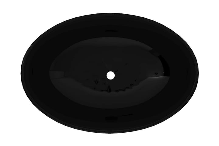 Ylellinen Keraaminen Pesuallas Soikea Lavuaari Musta 40x33cm - Musta - Pesuallas
