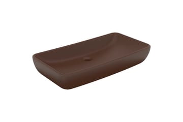 Ylellinen pesuallas suorakaide matta tummanruskea 71x38 cm - Talo & remontointi - Keittiö & kylpyhuone - Kylpyhuone - Pesualtaat - Pesuallas