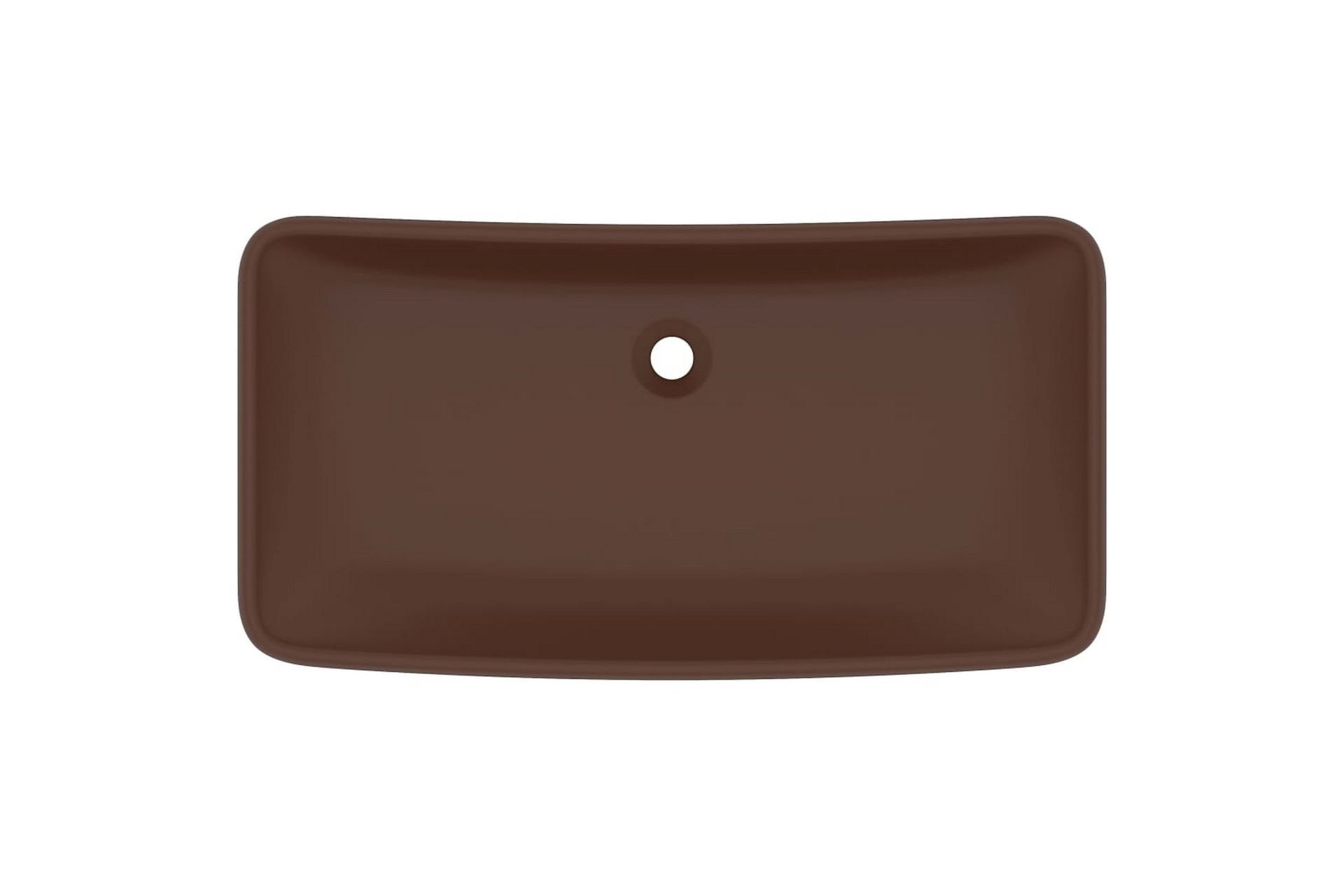 Ylellinen pesuallas suorakaide matta tummanruskea 71x38 cm - Talo & remontointi - Keittiö & kylpyhuone - Kylpyhuone - Pesualtaat - Pesuallas