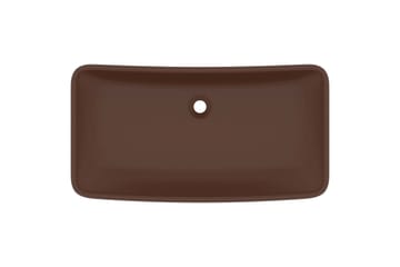 Ylellinen pesuallas suorakaide matta tummanruskea 71x38 cm - Talo & remontointi - Keittiö & kylpyhuone - Kylpyhuone - Pesualtaat - Pesuallas