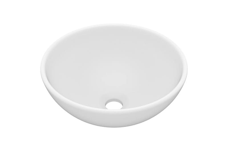 Ylellinen pesuallas pyöreä matta valkoinen 32,5x14 cm - Talo & remontointi - Keittiö & kylpyhuone - Kylpyhuone - Pesualtaat - Pesuallas