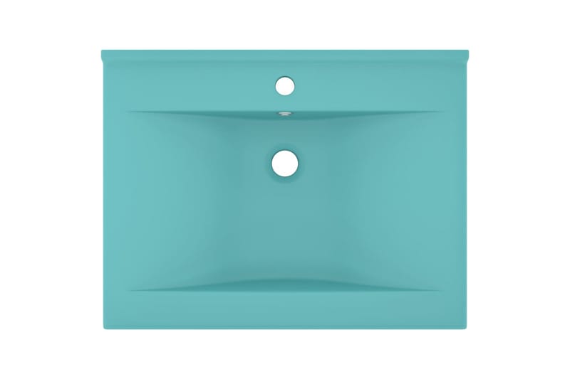 Ylellinen pesuallas hanareiällä vaaleanvihreä 60x46 cm - Talo & remontointi - Keittiö & kylpyhuone - Kylpyhuone - Pesualtaat - Pesuallas