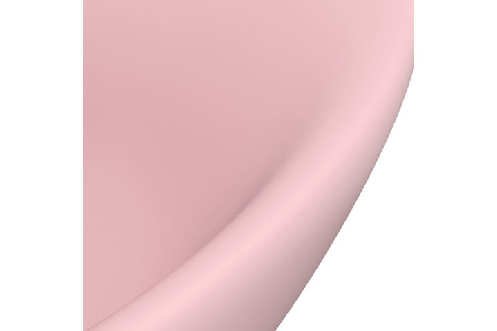 Ylellinen pesuallas ovaali matta pinkki 58,5x39 cm keraami - Pesuallas