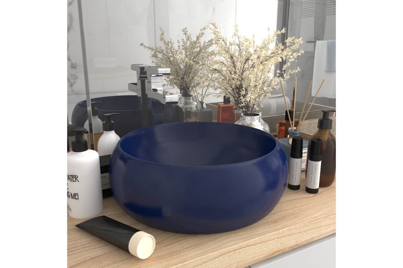 Ylellinen pesuallas pyöreä matta tummansininen 40x15 cm - Talo & remontointi - Keittiö & kylpyhuone - Kylpyhuone - Pesualtaat - Pesuallas