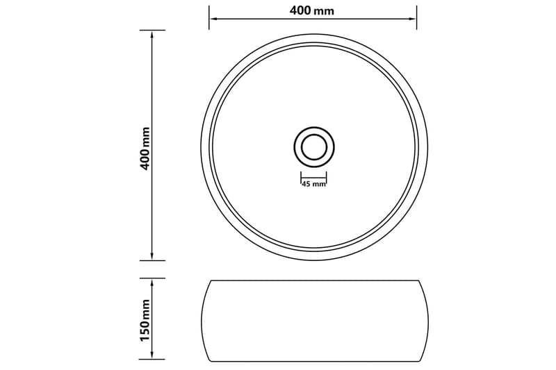 Ylellinen pesuallas pyöreä matta tummanvihreä 40x15 cm - Talo & remontointi - Keittiö & kylpyhuone - Kylpyhuone - Pesualtaat - Pesuallas