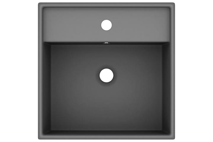 Ylellinen pesuallas neliö tummanharmaa 41x41 cm keraami - Pesuallas