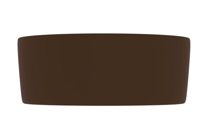 Ylellinen pesuallas pyöreä matta tummanruskea 40x15 cm - Pesuallas