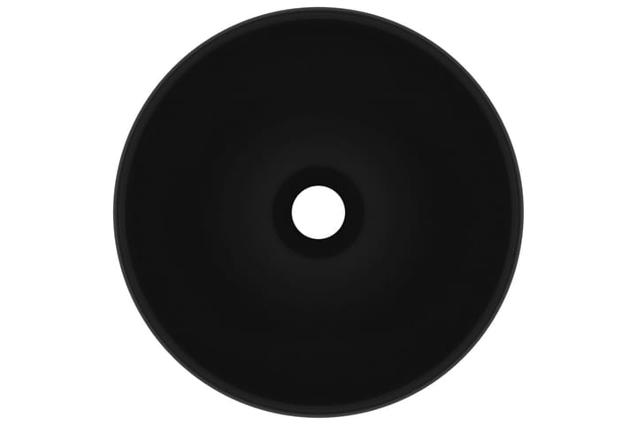Ylellinen pesuallas pyöreä matta musta 32,5x14 cm keraami - Pesuallas