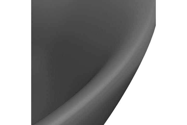 Ylellinen pesuallas ovaali matta tummaharmaa 58,5x39 cm - Pesuallas