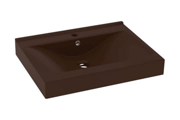 Ylellinen pesuallas hanareiällä tummanruskea 60x46 cm - Talo & remontointi - Keittiö & kylpyhuone - Kylpyhuone - Pesualtaat - Pesuallas