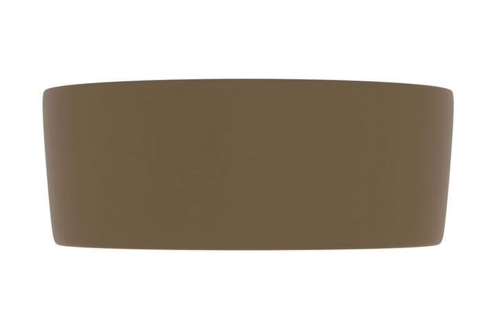 Ylellinen pesuallas pyöreä matta kerma 40x15 cm keraamiikka - Pesuallas