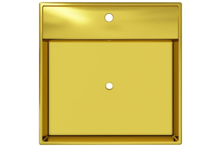 Pesuallas ylivuodolla 41x41x15 cm keraaminen kulta - Kulta - Pesuallas