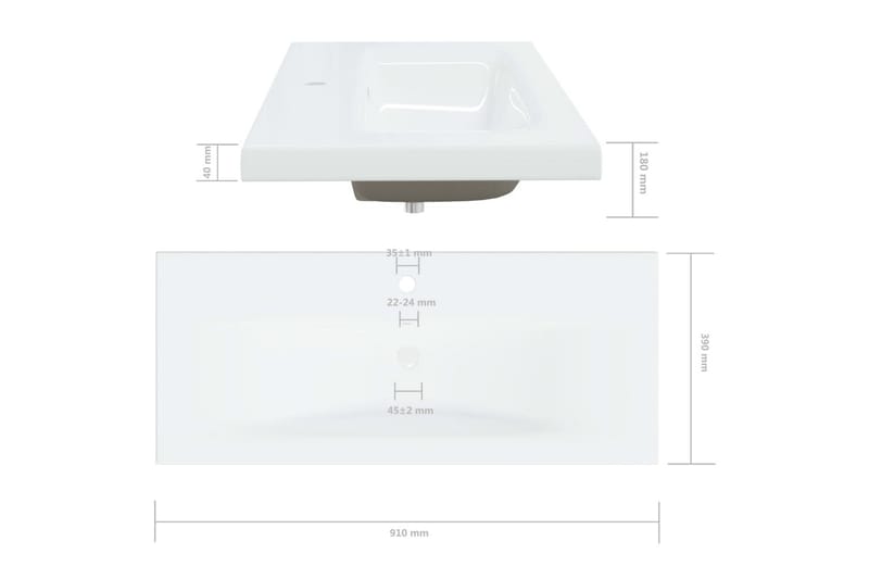 Sisäänrakennettu pesuallas hanalla 101x39x18 cm - Talo & remontointi - Keittiö & kylpyhuone - Kylpyhuone - Pesualtaat - Pesuallas