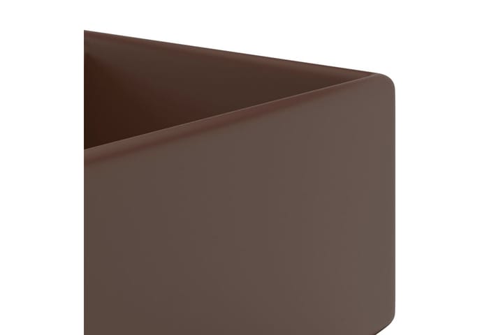 Ylellinen pesuallas neliö matta tummanruskea 41x41 cm - Pesuallas