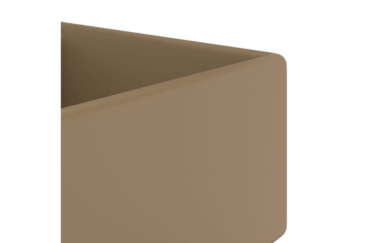Ylellinen pesuallas ylivuodolla neliö kerma 41x41 cm keraami - Pesuallas