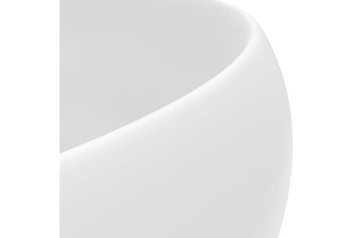 Ylellinen pesuallas pyöreä matta valkoinen 40x15 cm keraami - Pesuallas