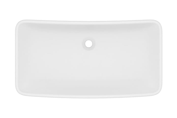 Ylellinen pesuallas suorakaide matta valkoinen 71x38 cm - Pesuallas