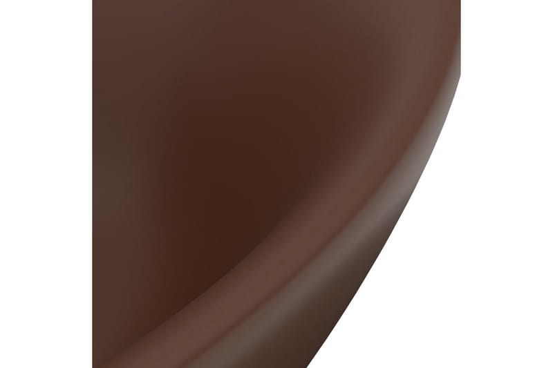 Ylellinen pesuallas ovaali matta tummanruskea 58,5x39cm - Talo & remontointi - Keittiö & kylpyhuone - Kylpyhuone - Pesualtaat - Pesuallas