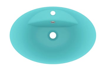 Ylellinen pesuallas ovaali matta vaaleavihreä 58,5x39cm - Talo & remontointi - Keittiö & kylpyhuone - Kylpyhuone - Pesualtaat - Pesuallas