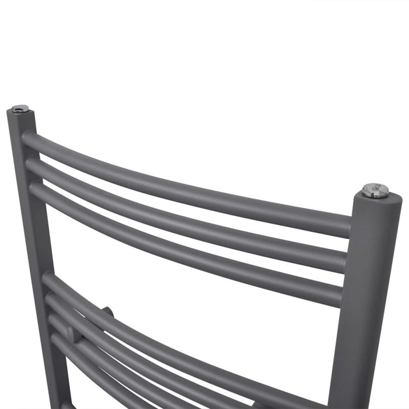 Kylpyhuoneen Keskuslämmitys Pyyheteline Kaareva 480 x 480 mm - Harmaa - Talo & remontointi - Keittiö & kylpyhuone - Kylpyhuone - Pyyhekuivain - Pyyhekuivaimet vesikierto