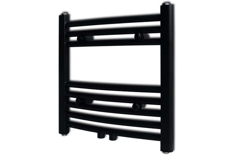 Kylpyhuoneen Keskuslämmitys Pyyheteline Kaareva 480x480 mm - Musta - Talo & remontointi - Keittiö & kylpyhuone - Kylpyhuone - Pyyhekuivain - Pyyhekuivaimet vesikierto