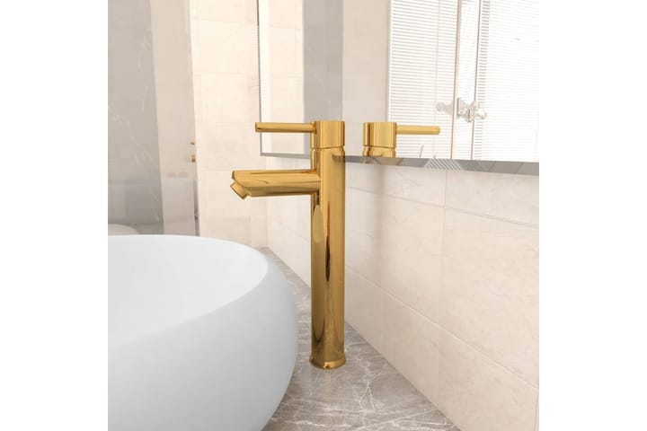 Kylpyhuoneen hana kullanvärinen 12x30 cm - Ammehanat - Ammesekoittajat