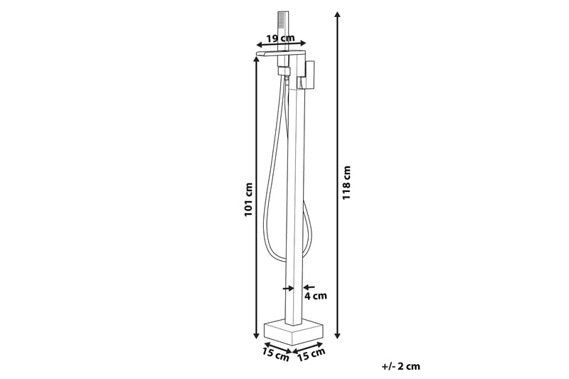 Kylpyammehana Lomongo Vapaasti seisova - Musta - Talo & remontointi - Keittiö & kylpyhuone - Kylpyhuone - Sekoittajat & hanat - Lattiasekoittajat