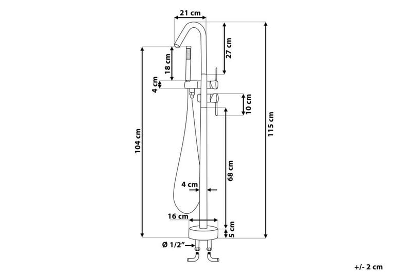 Kylpyammehana Victoria 21 cm - Talo & remontointi - Keittiö & kylpyhuone - Kylpyhuone - Sekoittajat & hanat - Lattiasekoittajat