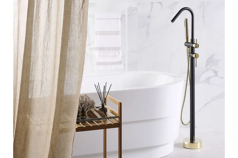 Marale Kylpyammehana vapaasti seisova - Mattamusta/Kulta - Talo & remontointi - Keittiö & kylpyhuone - Kylpyhuone - Sekoittajat & hanat - Lattiasekoittajat