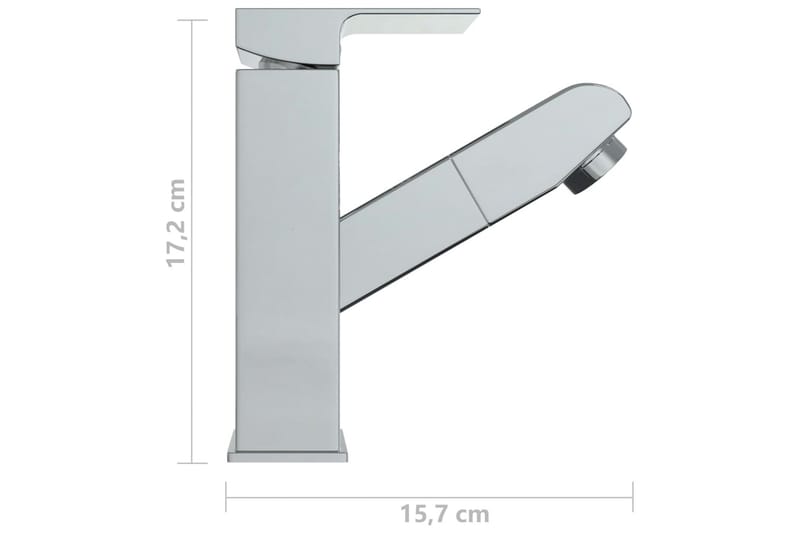 Kylpyhuoneen pesualtaan hana ulosvedolla kromattu 157x172 mm - Talo & remontointi - Keittiö & kylpyhuone - Kylpyhuone - Sekoittajat & hanat - Pesuallashanat