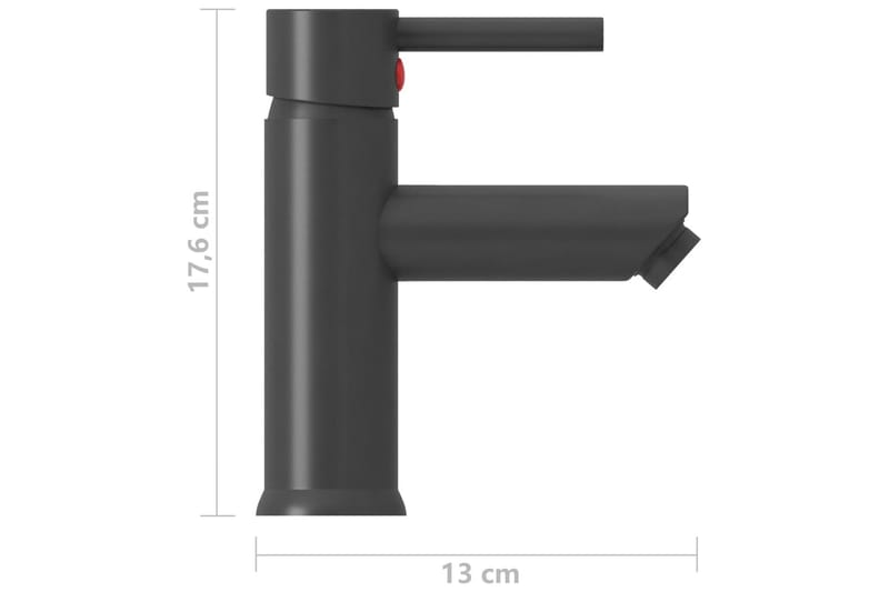 Kylpyhuoneen pesualtaan hana harmaa 130x176 mm - Talo & remontointi - Keittiö & kylpyhuone - Kylpyhuone - Sekoittajat & hanat - Pesuallashanat