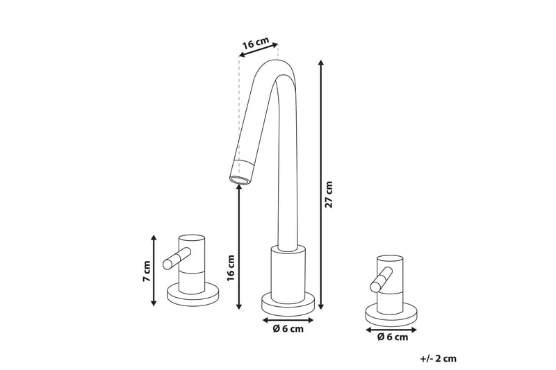 Pesuallashana Bukedea - Kulta - Talo & remontointi - Keittiö & kylpyhuone - Kylpyhuone - Sekoittajat & hanat - Pesuallashanat