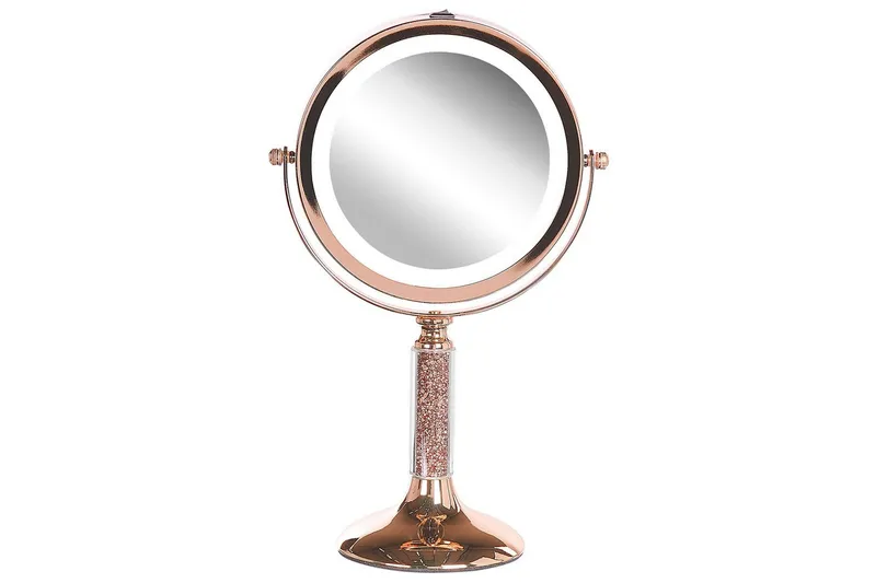 Sminkspegel Beliani Baixas Guld/svart Rose||GOLD, undefined