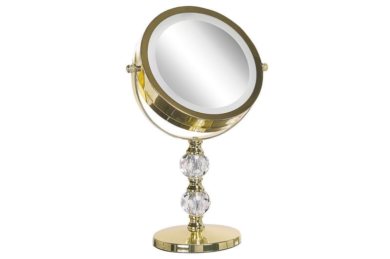 Sminkspegel Beliani Claira Guld GOLD - Talo & remontointi - Keittiö & kylpyhuone - Kylpyhuone - Kylpyhuonetarvikkeet