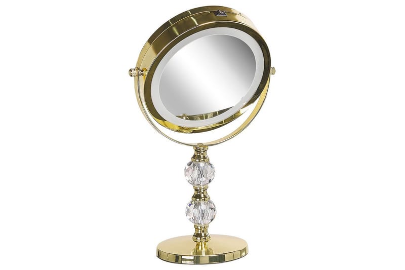Sminkspegel Beliani Claira Guld GOLD - Talo & remontointi - Keittiö & kylpyhuone - Kylpyhuone - Kylpyhuonetarvikkeet