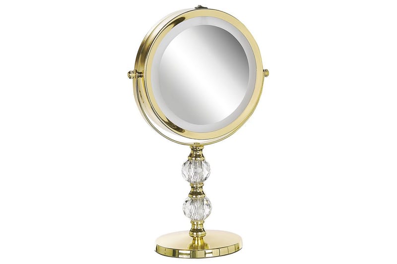 Sminkspegel Beliani Claira Guld GOLD - Talo & remontointi - Keittiö & kylpyhuone - Kylpyhuone - Kylpyhuonetarvikkeet