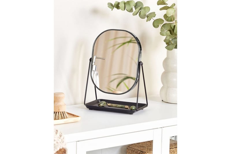 Sminkspegel Beliani Correze Guld/svart Black - Talo & remontointi - Keittiö & kylpyhuone - Kylpyhuone - Kylpyhuonetarvikkeet