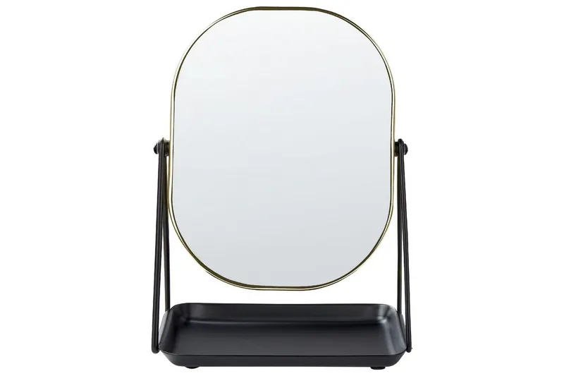 Sminkspegel Beliani Correze Guld/svart GOLD||Black - Talo & remontointi - Keittiö & kylpyhuone - Kylpyhuone - Kylpyhuonetarvikkeet